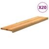 vidaXL Treppenstufen 20 Stk. Hellbraun 120x30x2 cm Massivholz Eiche