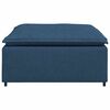 vidaXL Modulares Sofa-Fußhocker-Modul Blau 100 x 100 x 48 cm