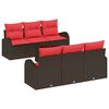 vidaXL Gartensofa-set Braun 55 x 55 x 37 cm Poly-Rattan