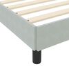 vidaXL Boxspringbett mit Matratze Hellgrau 100 x 200 cm Stoff