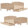 vidaXL Massivholzbett ohne Matratze 120x200 cm Kiefernholz
