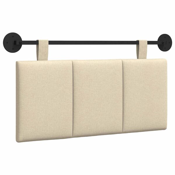 vidaXL H&auml;ngevorderseite Wandmontiert Creme 90 x 55 x 5 cm Stoff