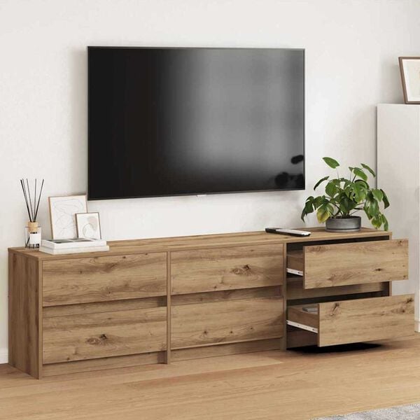 vidaXL TV-Einheiten 2 pcs Artisan-Eiche 180 x 34 x 50 cm Holzwerkstoff