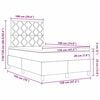 vidaXL Boxspringbett mit Matratze Dunkelbraun 120 x 190 cm Stoff