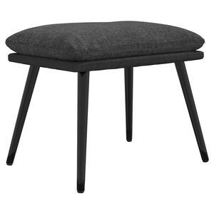 vidaXL Fu&szlig;hocker Dunkelgrau 45x29,5x35 cm Stoff und Kunstleder