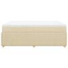 vidaXL Boxspringbett mit Matratze Creme 140x190 cm Stoff