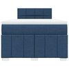 vidaXL Boxspringbett mit Matratze Blau 120x190 cm Stoff