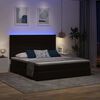 vidaXL Bett mit LED-Lichtleisten Schwarz 200 x 200 cm Samt