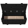 vidaXL Truhe Schwarz 91x40,5x42 cm Massivholz Kiefer