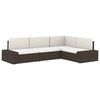 vidaXL Modulares Mittelsofa Poly Rattan Schwarz