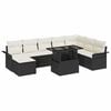 vidaXL Gartensofa-set 9 stk. Schwarz und Creme
