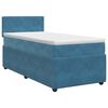 vidaXL Boxspringbett mit Matratze Dunkelblau 90 x 200 cm Samt