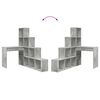 vidaXL Eck-Schreibtisch mit Regal Beton Grau 101,5 x 149,5 x 149,5 cm