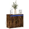 vidaXL LED-Sideboard Räuchereiche 72x34x61 cm Holzwerkstoff