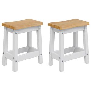 vidaXL Barhocker EKAI 2 stk. Wei&szlig; 40 x 29 x 45,5 cm