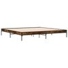 vidaXL Bettgestell R&auml;uchereiche 200x200 cm Holzwerkstoff und Metall