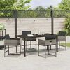 vidaXL Garten Essgruppe 5 pcs Grau Poly-Rattan
