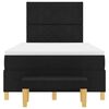 vidaXL Boxspringbett mit Matratze Schwarz 120 x 190 cm Stoff