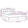 vidaXL Boxspringbett mit Matratze & LED Schwarz 160x210 cm Samt