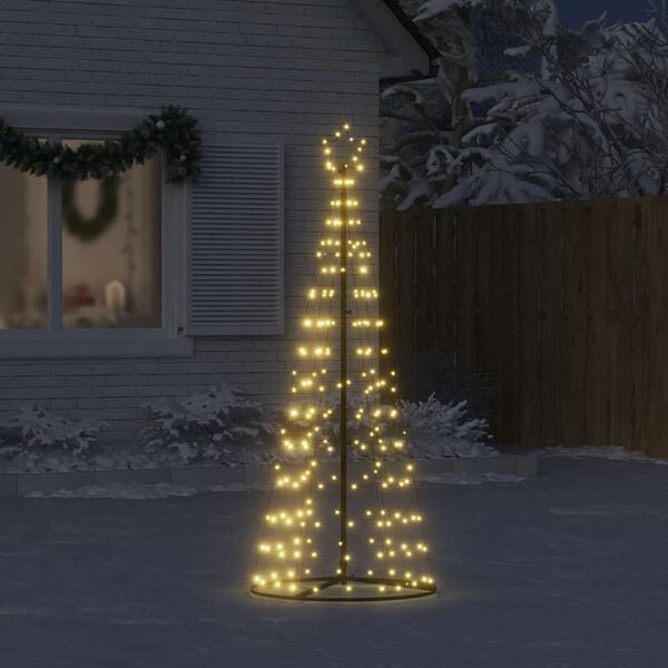 vidaXL LED Weihnachtsbaum 200 LEDs Warmweiß 180 cm