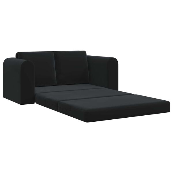 vidaXL Schlafsofa 60cm Schwarz Samt