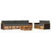 vidaXL Outdoor-Sofagarnitur 7 stk. Natur und Anthrazit Polyester