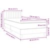 vidaXL Boxspringbett mit Matratze & LED Rosa 80x210 cm Samt