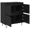 vidaXL Sideboard Schwarz Eichen-Optik 60 x 35 x 70 cm