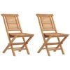 vidaXL Klappst&uuml;hle, 2 St&uuml;ck, 47 x 63 x 90 cm, Massivholz Teak