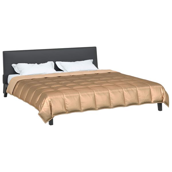 vidaXL Sommerdecke Gold 200 x 200 cm Satin und Mikrofaser