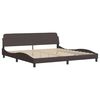 vidaXL Bett mit Matratze "Dover" Dunkelbraun 200x200 cm Stoff