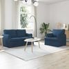 vidaXL Sofa 2 pcs Blau 144 x 80 x 85 cm Stoff