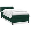vidaXL Boxspringbett mit Matratze Dunkelgr&uuml;n 100x210 cm Samt