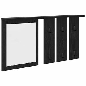 vidaXL Wandmontierter Kleiderst&auml;nder mit Regal Schwarz Eichen-Optik