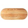 vidaXL Tischplatte Hellbraun 140x60x2 cm Massivholz Eiche Oval
