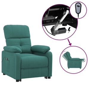 vidaXL Relaxsessel Elektrisch Dunkelgr&uuml;n Stoff