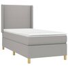 vidaXL Boxspringbett mit Matratze & LED Hellgrau 80x200 cm Stoff
