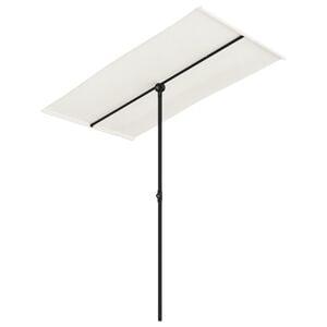vidaXL Sonnenschirm mit Aluminium-Mast 180x110 cm Sandwei&szlig;