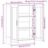 vidaXL Vitrinenschrank Braun Eiche-Optik 82,5x30,5x115cm Holzwerkstoff