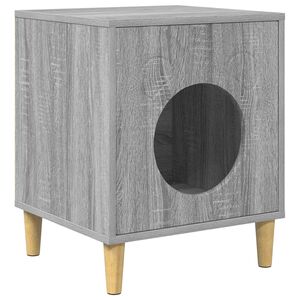 vidaXL Katzenhaus Sonoma-Grau 42,5 x 40 x 53 cm Holzwerkstoff