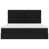 vidaXL Ottoman-Bett mit Matratze & LEDs Schwarz 180x200 cm Stoff