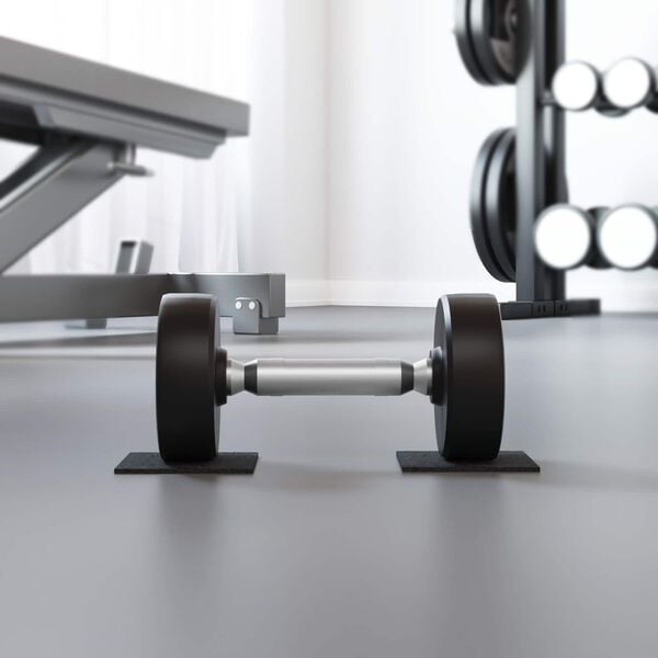 vidaXL Gummigranulat-Patiopad Schwarz 9 x 9 x 0,3 cm Gummi