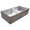 vidaXL Pflanzkübel Grau 157x80x40 cm Poly Rattan