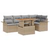 vidaXL Garten-Sofa-Set 6 stk. Beige und Hellgrau 100 x 55 x 73 cm