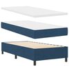 vidaXL Boxspringbett mit Matratze mit Kopfteil Blau 200 x 90 cm Stoff