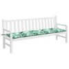 vidaXL Gartenbank-Auflage Blattmuster 200x50x7 cm Oxford-Gewebe