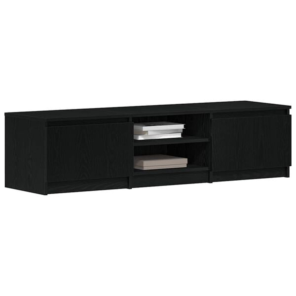 vidaXL TV-Schrank Schwarz Eichen-Optik 140x40x36 cm Holzwerkstoff
