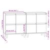 vidaXL Sideboards 2 Stk. Schwarz 60x35x70 cm Holzwerkstoff