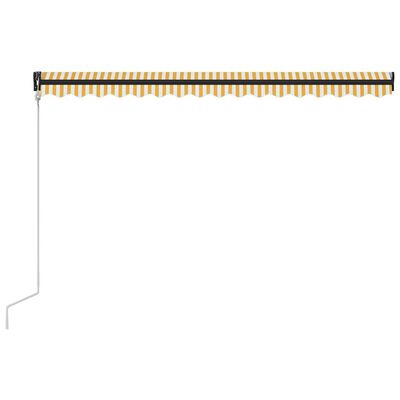 vidaXL Automatisch Einziehbare Markise 400×300 cm Gelb und Weiß