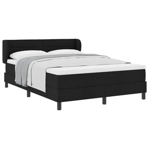 vidaXL Boxspringbett mit Matratze Schwarz 140 x 190 cm Stoff